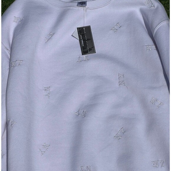 Men's New York Souvenirs White NY‎ Pattern Sweatshirt Size XL NWT - Picture 3 of 11